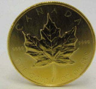 1984 CANADA GOLD MAPLE LEAF 1 oz $50.  9999 FINE GOLD BU UNCIRCULATED GOLD COIN 4
