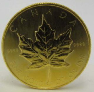 1984 CANADA GOLD MAPLE LEAF 1 oz $50.  9999 FINE GOLD BU UNCIRCULATED GOLD COIN 5