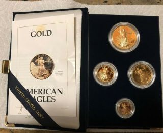 American Eagle Four (4) Gold Coin Proof Set 1993 &