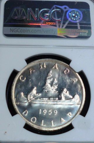 Highest Ngc Grade 1959 Canada Silver Dollar Pl 68