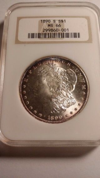 1890 S Morgan Dollar Ms 66