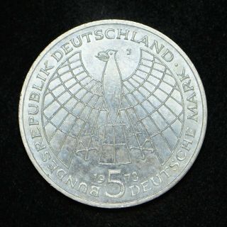 1973 - J Germany 5 Mark Silver Coin (cn6447)