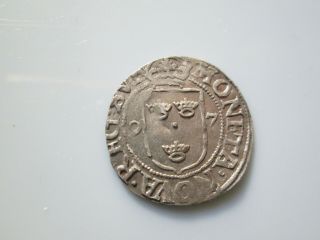 Sweden Medieval Silver Coin,  Sigismund 1/2 öre 1597 Stockholm Quality
