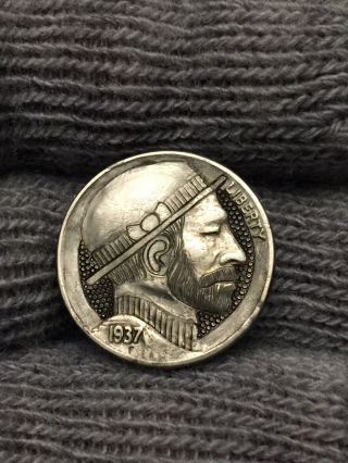 Hobo Nickel Hand Carved Engraved OHNS Classic Style 3