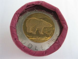 2005 Roll Of Two Dollar Coins Toonies Canada Uncirculated