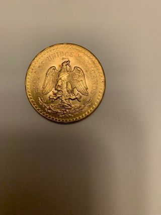 Mexican Gold 1821 - 1947 50 Pesos AGW 1.  2057 - 37.  5 Grams 2