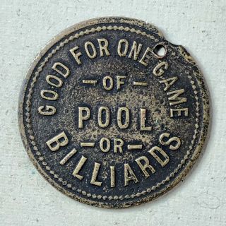 Company G 9th Infantry Token Good For One Game of Pool Billiards Arizona Saloon 2