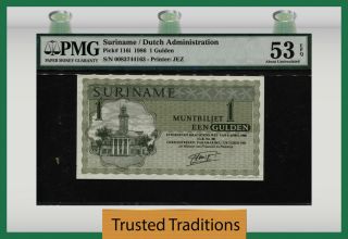 Tt Pk 116i 1986 Suriname / Dutch Administration 1 Gulden Pmg 53 Epq About Unc