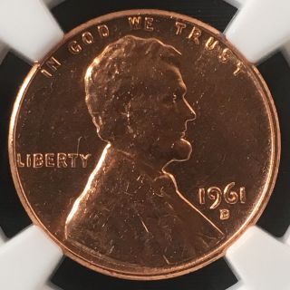 1961 - D 1c Rd Lincoln Memorial One Cent Ngc Ms65rd 3653646 - 003 Q - 373