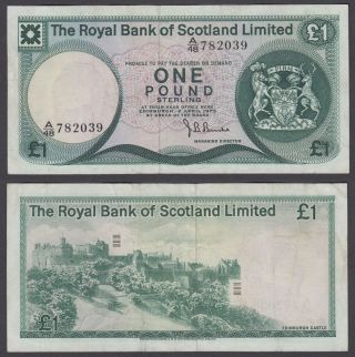Scotland 1 Pound 1973 (vf, ) Banknote P - 336