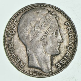 Silver - World Coin - 1933 France 20 Francs - World Silver Coin - 20.  1g 740