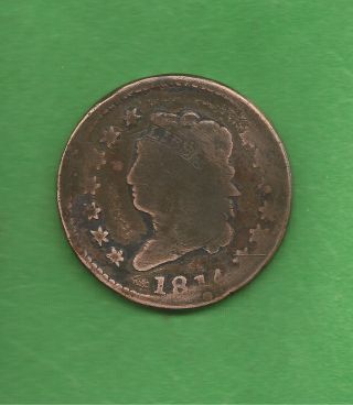 1814 Classic Head,  Large Cent,  357,  830 Minted,  Last Year Of Series