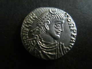 Flavius Victor 387 - 388 Silver Siliqua.  Viictoria On Rev.  Rare