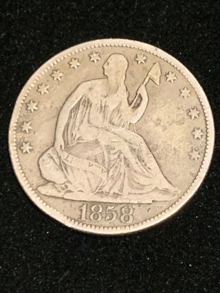 1858 - O Seated Liberty Half Dollar,  Collector Coin