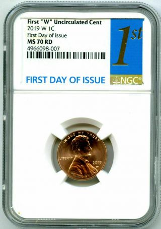 2019 W Lincoln Penny Ngc Ms70 Rd First Day Issue Uncirculated Cent 4966098 - 007