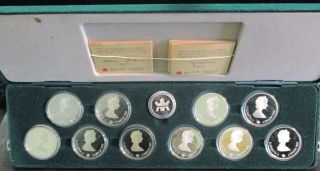 1988 Calgary Canadian Winter Olympics 10 - Coin Silver Proof Set w/Box 4