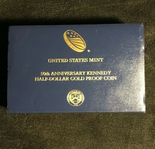2014 - W 50th Anniversary John F Kennedy Half - Dollar Gold Proof Coin,  Coa/box