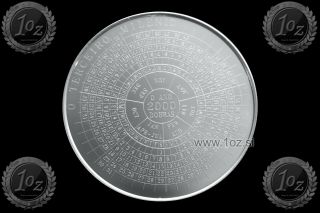 Sao Tome & Principe 2000 Dobras 1999 (third Millennium) Comm.  Coin Prooflike