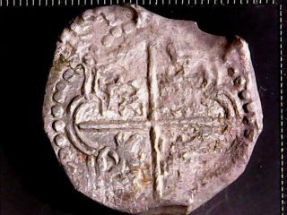 Atocha 8 Reales Spanish Silver Coin 1622 Shipwreck Grade 2 Mel Fisher Tapia