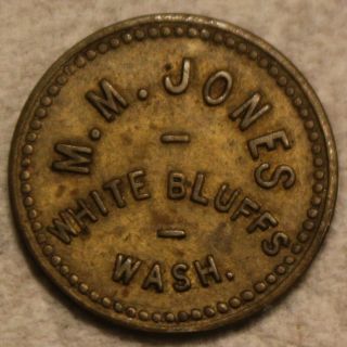 Merchant Trade Token M M Jones White Bluffs Wash Good For 5 Cents In Trade