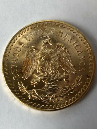 México 50 pesos gold 37.  5 Grams 1821 - 1947 100 authentic 3