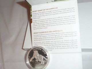 2016 Canada $100.  9999 Silver Coin North American Cougar Cat and 4
