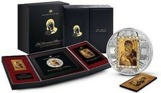 Cook 2013 20$ Virgin Of Vladimir Masterpieces Of Art 3 Oz Silver & Gold Coin