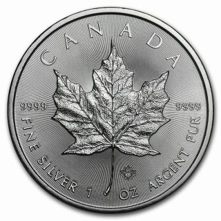 2016 1 oz Canadian Silver Maple Leaf $5 Coin - Tube of 25 from 2