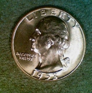 Bu 1953 - P D & S Washington Silver Quarter (003)