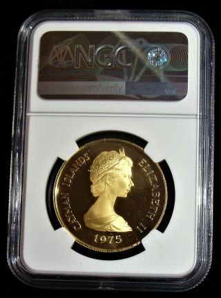 Cayman Islands: 1975 Gold $100 Five Queens,  PF 68 Ultra Cameo NGC. 4