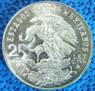 25 Pesos Silver Coin 1968 Olympics