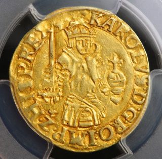 1555,  Spanish Netherlands,  Brabant,  Charles V.  Gold Real D 