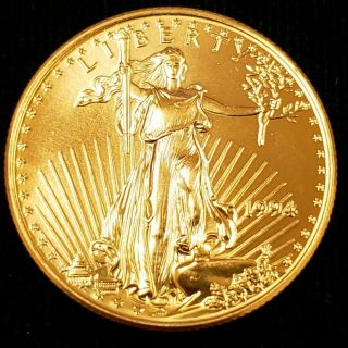 1994 Us American Gold Eagle $25 Dollar 1/2 Oz Liberty Bullion Coin 4aghe9410