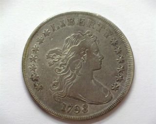 1798 Draped Bust Silver Dollar Extremely Fine Scarce