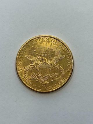 1890 - CC Liberty Head $20 Gold Coin.  Uncertified.  Lightly Cleaned.  NR. 2