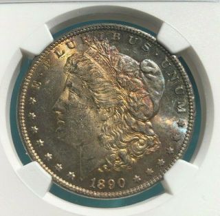 1890 - CC Carson City Silver Morgan Dollar - NGC MS62 - Top 100 - Vam 4 Tail Bar 2
