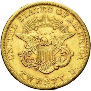 United States of America 20 Dollars 1865 S GOLD 33,  43 Grams State 2