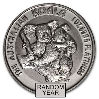 Australia 1 Oz Platinum Koala Bu (random Year) - Sku 54969