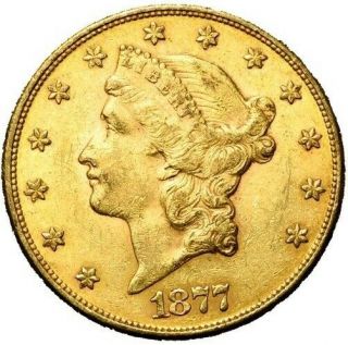 United States Of America 20 Dollars 1877 Gold 33,  43 Grams State