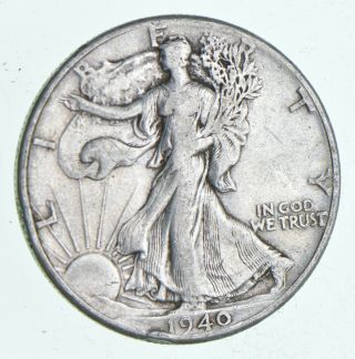 Xf,  1940 Walking Liberty 90 Silver Us Half Dollar - Coin 550