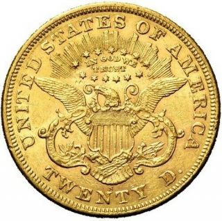 United States of America 20 Dollars 1874 S GOLD 33,  43 Grams State 2