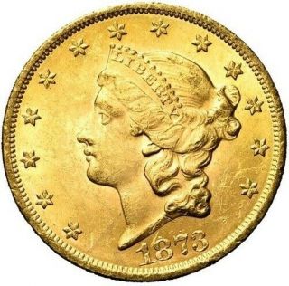 United States Of America 20 Dollars 1873 Gold 33,  43 Grams State