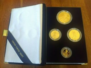 1990 American Gold Eagle Proof Set 4 Coins $5,  $10,  $25,  $50 -