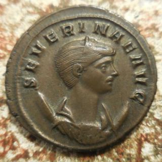 4.  27g,  23mm,  Ef Severina Antoninianus 275 Ad.  Draped Bust R. ,  Wearing Stephane