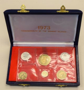 1973 Bahamas 4 - Coin Gold Proof Set W/box " Proof " S/h After 1st Item
