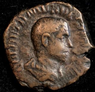 Herennius Etruscus 250/51ad Ancient Roman Ae Sestertius Pietas Avgg 28mm 16.  8g