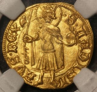 1387 - 1437 Hungary Sigismund Arms W/eagles Ducat Goldgulden Gold Coin - Ngc Ms 64