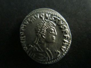 Romulus Avgustus.  (475 - 476 Ad).  Silver Siliqua.  (chi - Ro - Alpha - Omega).  Barb.