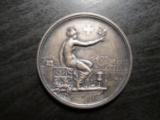 1895 " Zurich Winterthur " Silver Swiss Shooting Medal