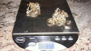 55.  8 Grams 10k & 14k Scrap Gold Jewelry